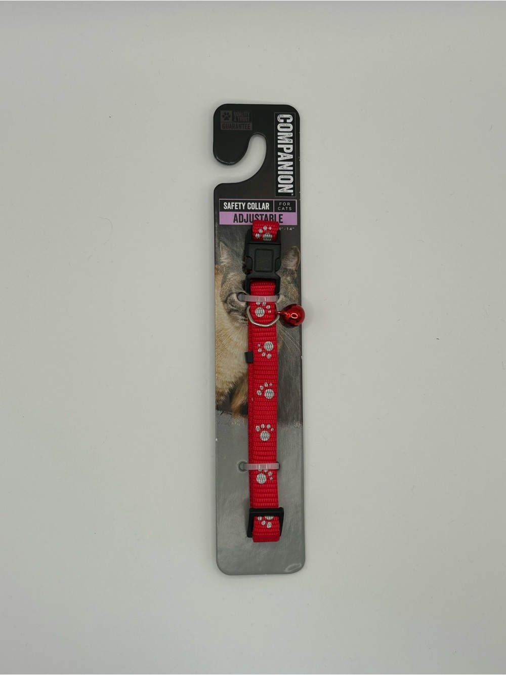 Companion Adjustable Red Cat Safety Collar with Bell